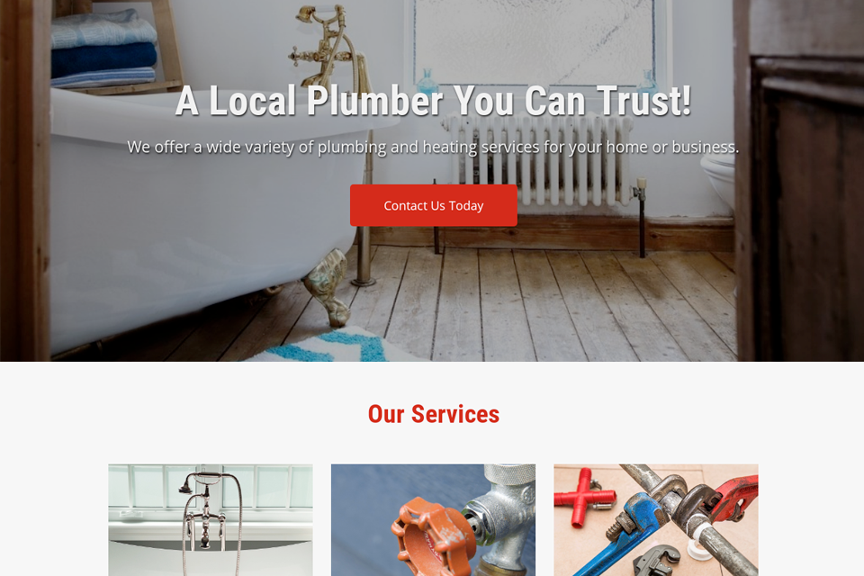 Plumbing company website design theme original