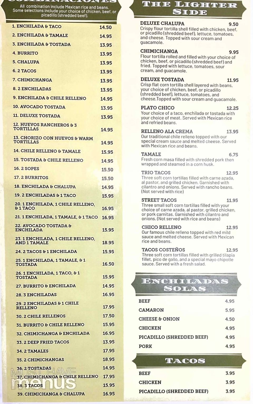 Jalisco's menu 7