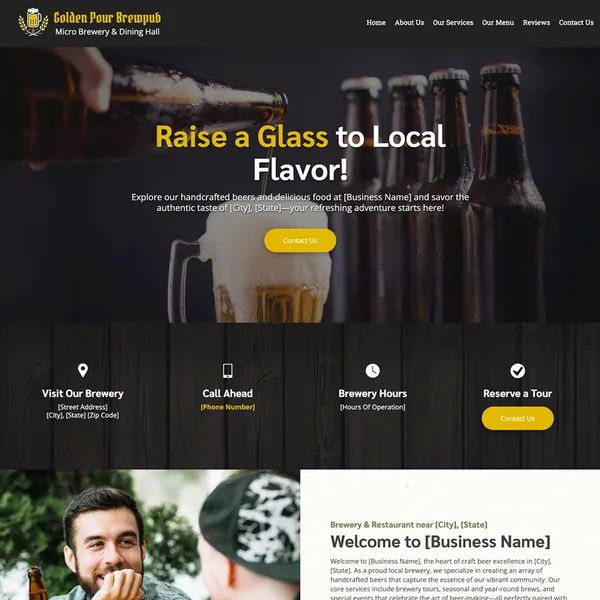 Brewery brewpub website design theme original