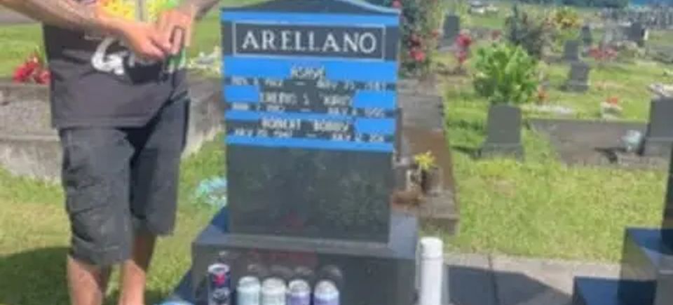 In the process of building upright headstone