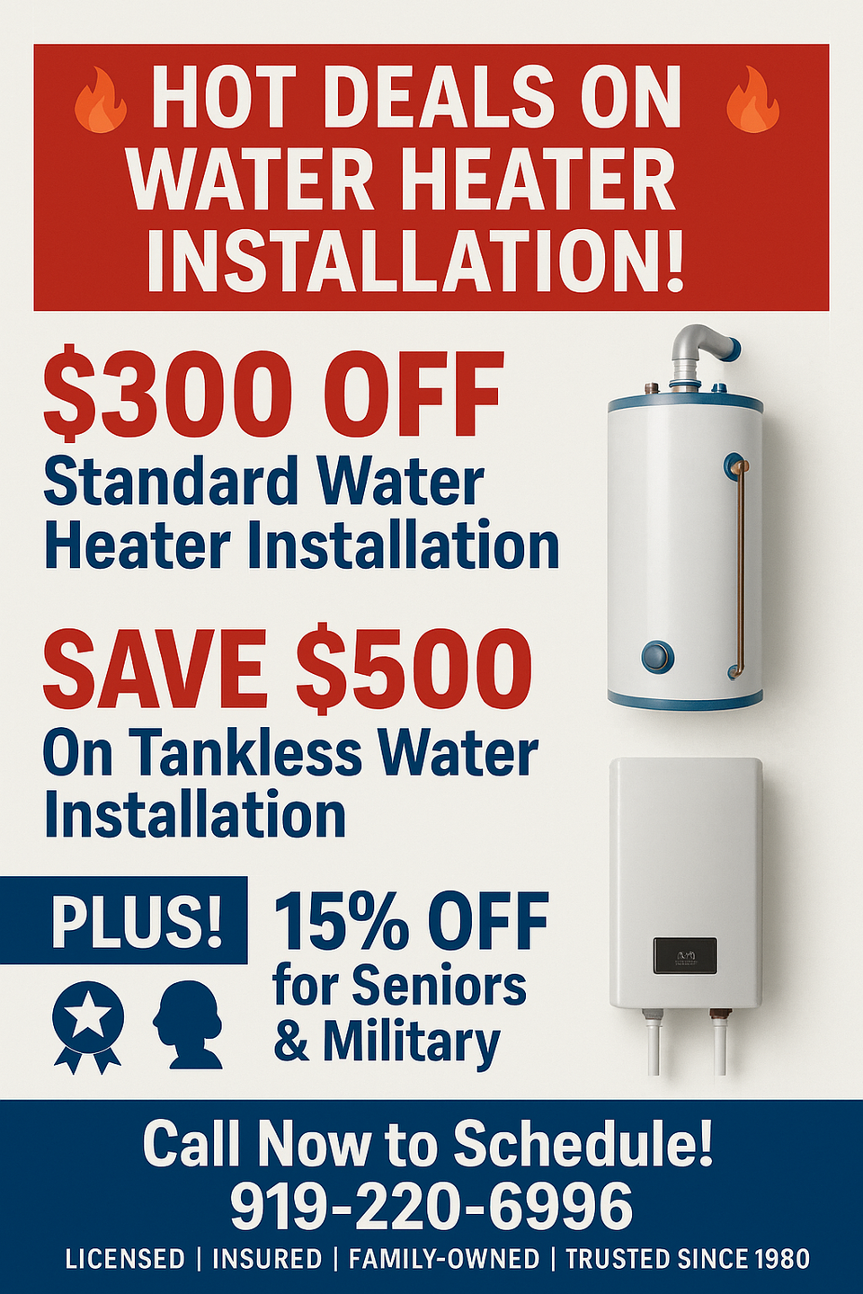 Thumbnail hot deals on water heater installations