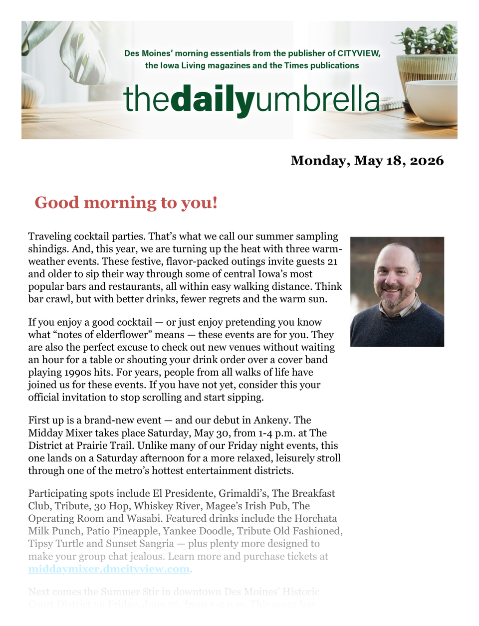 Daily umbrella may 18  lightning strikes stuart fire chief's home  more thunderstorms today  why did the banana go to the doctor  1