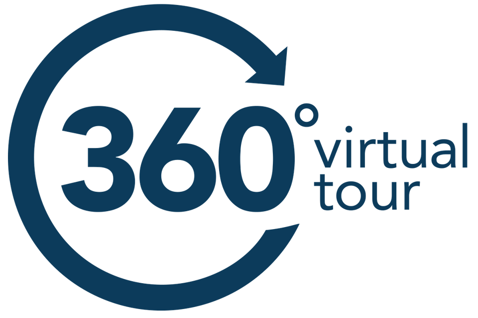 360 virtual icon icon blue