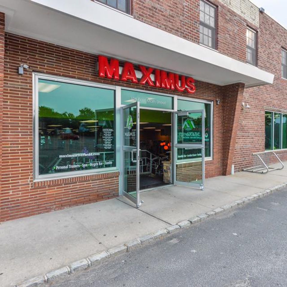 The entrance in the back of Maximus Gym in Riverhead
