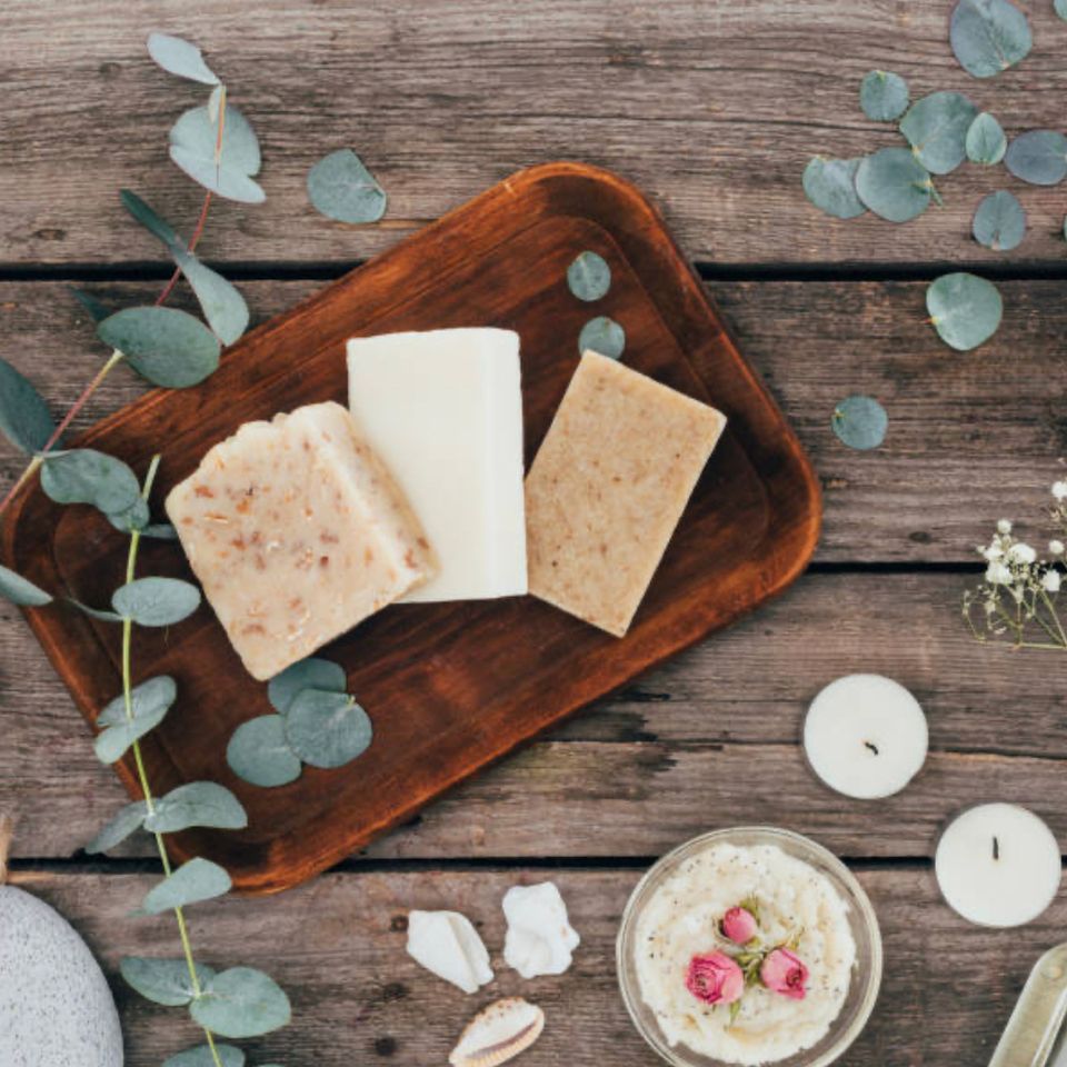 Exfoiliating soaps