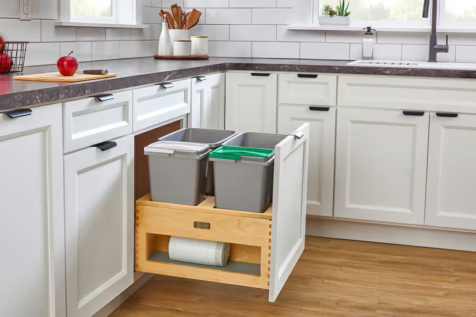 Bottom mount garbage drawer 2
