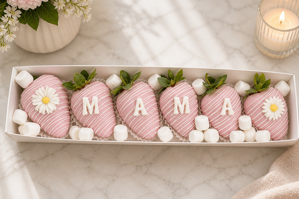 half dozen chocolate covered strawberries