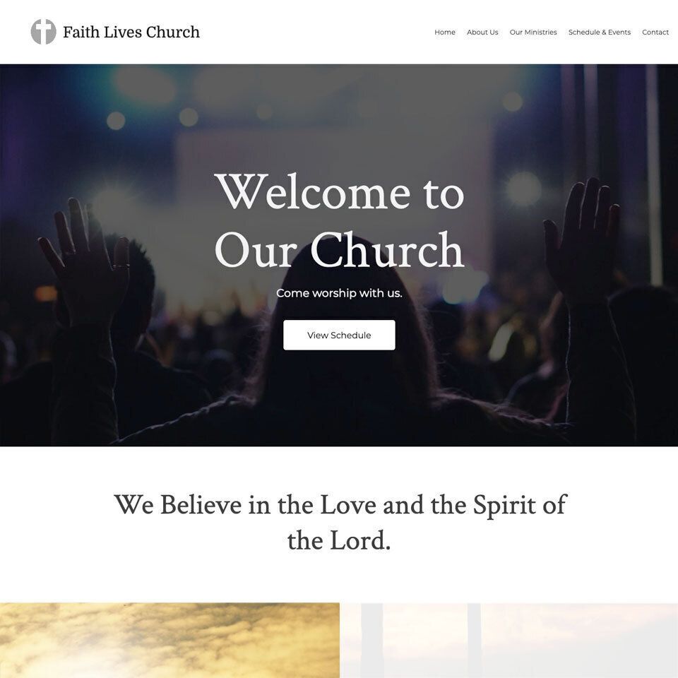 Modern chuch website template 960x960