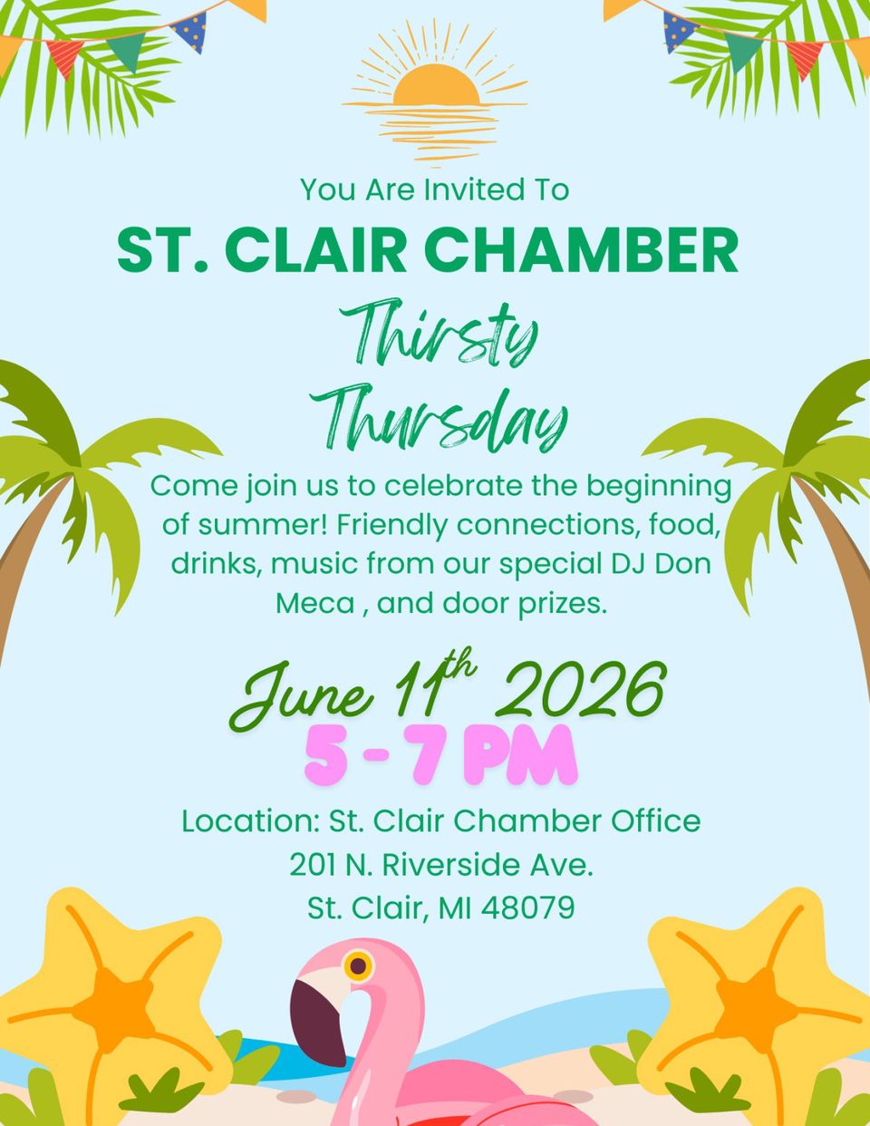 Revised thirsty thursday st. clair chamber