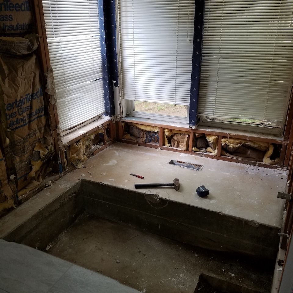 Weathered wood restoration  tulsa oklahoma  custom shower remodel demo complete 2