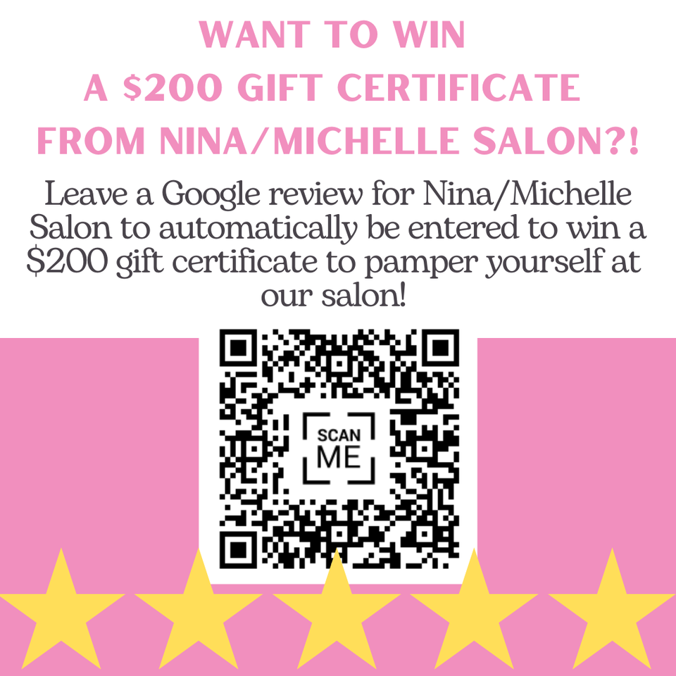 Want to win a  200 gift certificate from ninamichelle salon!