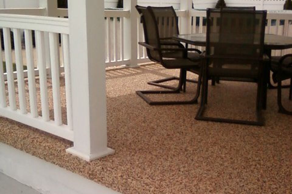 Pebblestone patio 1