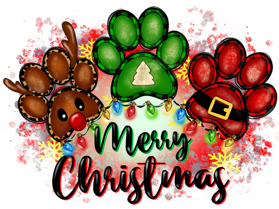 Seasons   christmas merry christmas paws clr