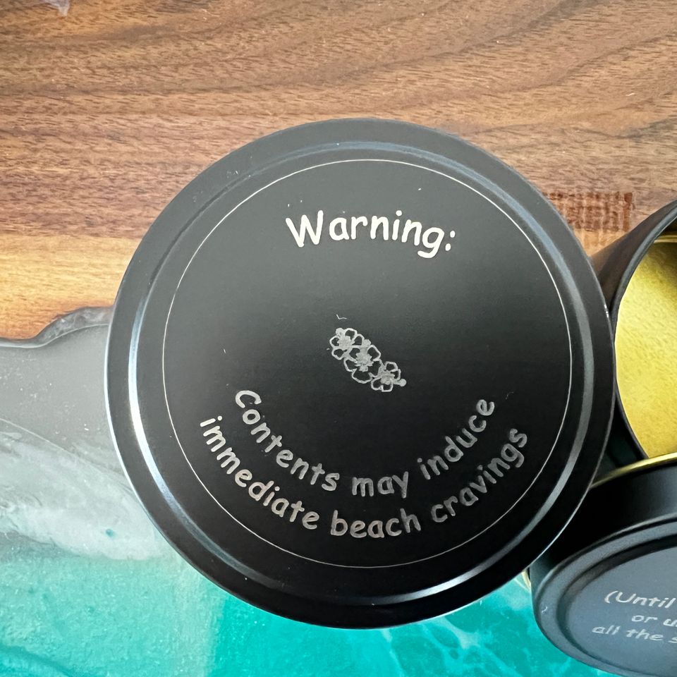 Black 8 inch tin can
