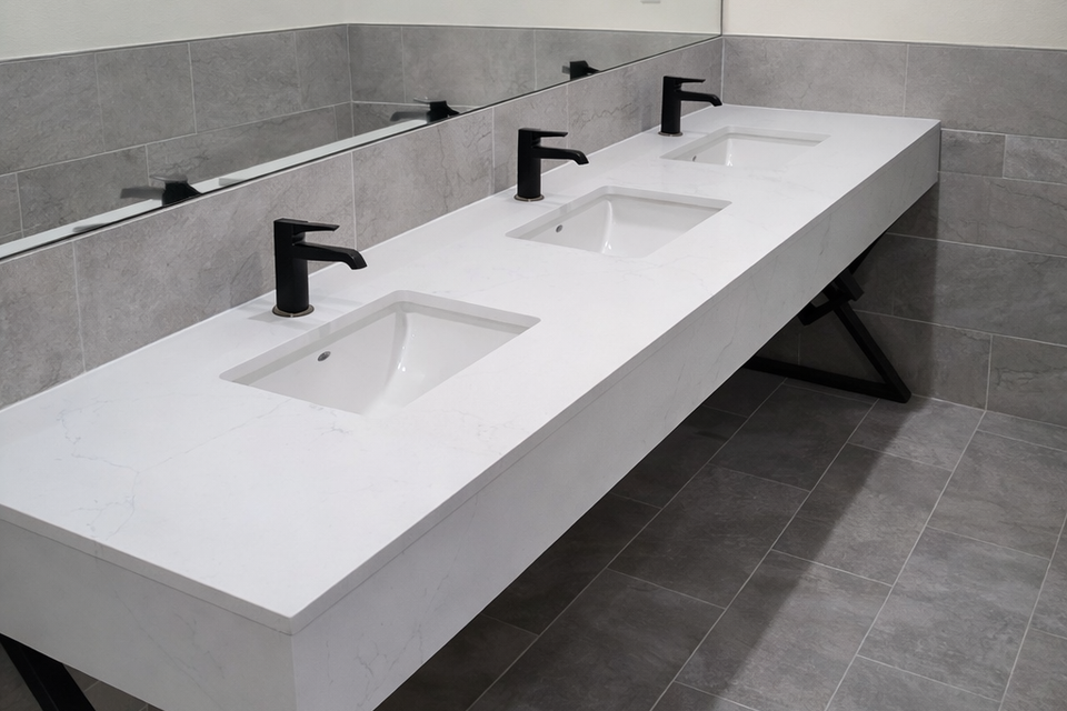 Top Rock Fabrication & Installation - Business Bathroom Stone Countertop Eagle ID