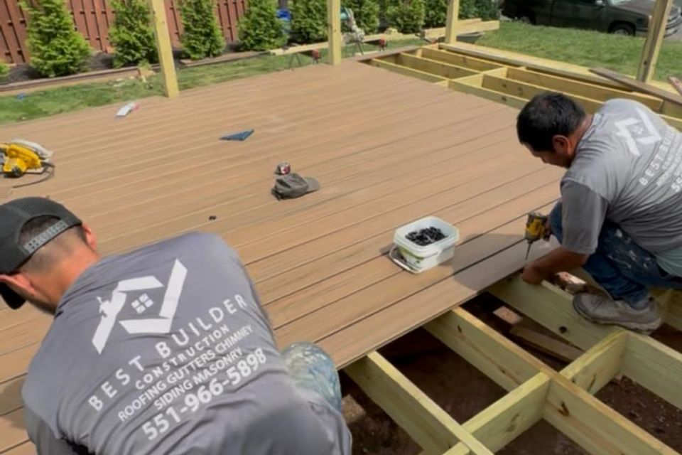 Best Builder Employees building deck