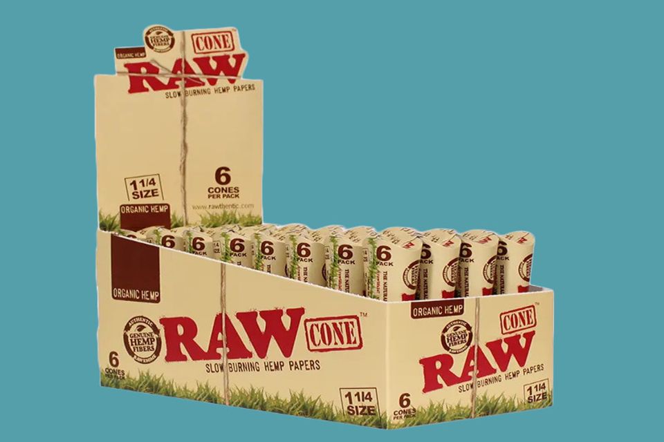 RAW Cones - Organic Hemp 1 1/4 inches