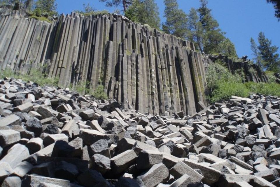 Devil's postpile in the Bishop area off 395 in the Eastern Sierras 