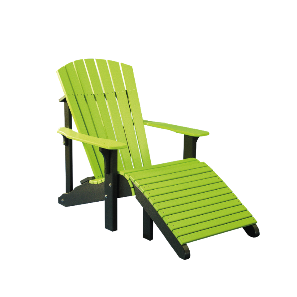 Hlf deluxe adirondack chair lime green black