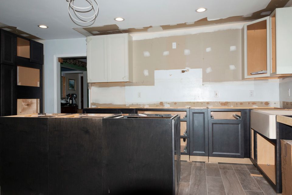 A kitchen in the middle of being remodeled