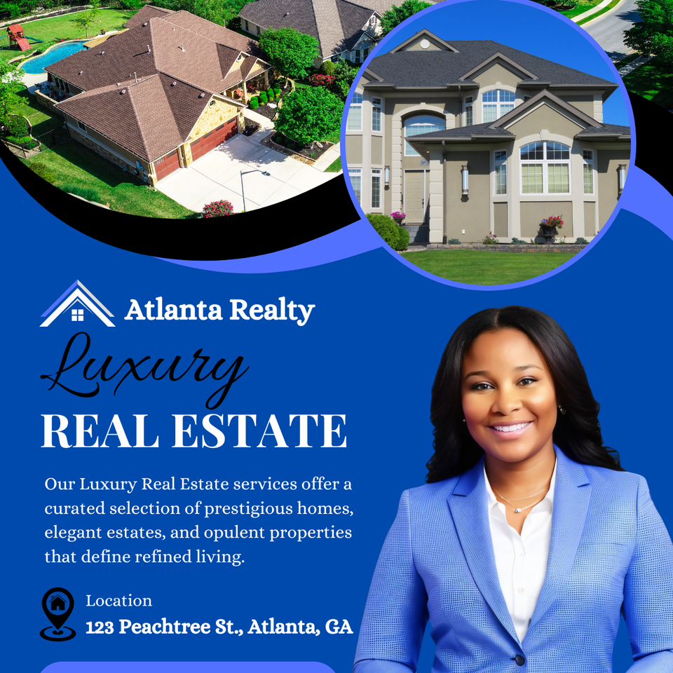 Green and gold elegant and luxury real estate flyer