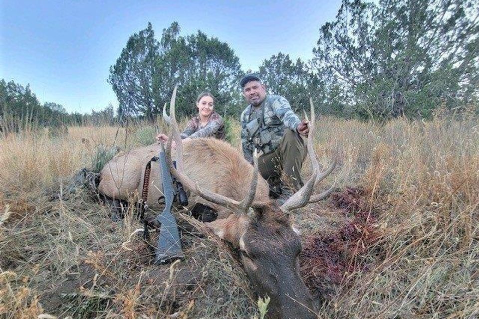Tim with his daughter hannah and her first bull elk 2021