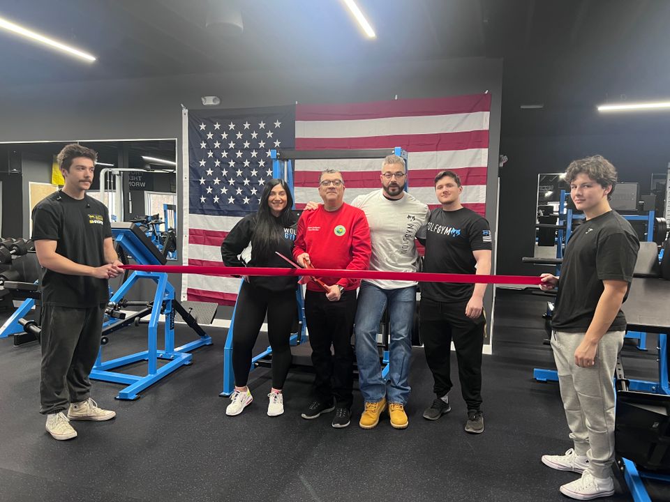 Ribbon ceremony for wolf gym  in photo bianca grande  mayor joe nicastro   stephen bianculliand gavin ciccariello