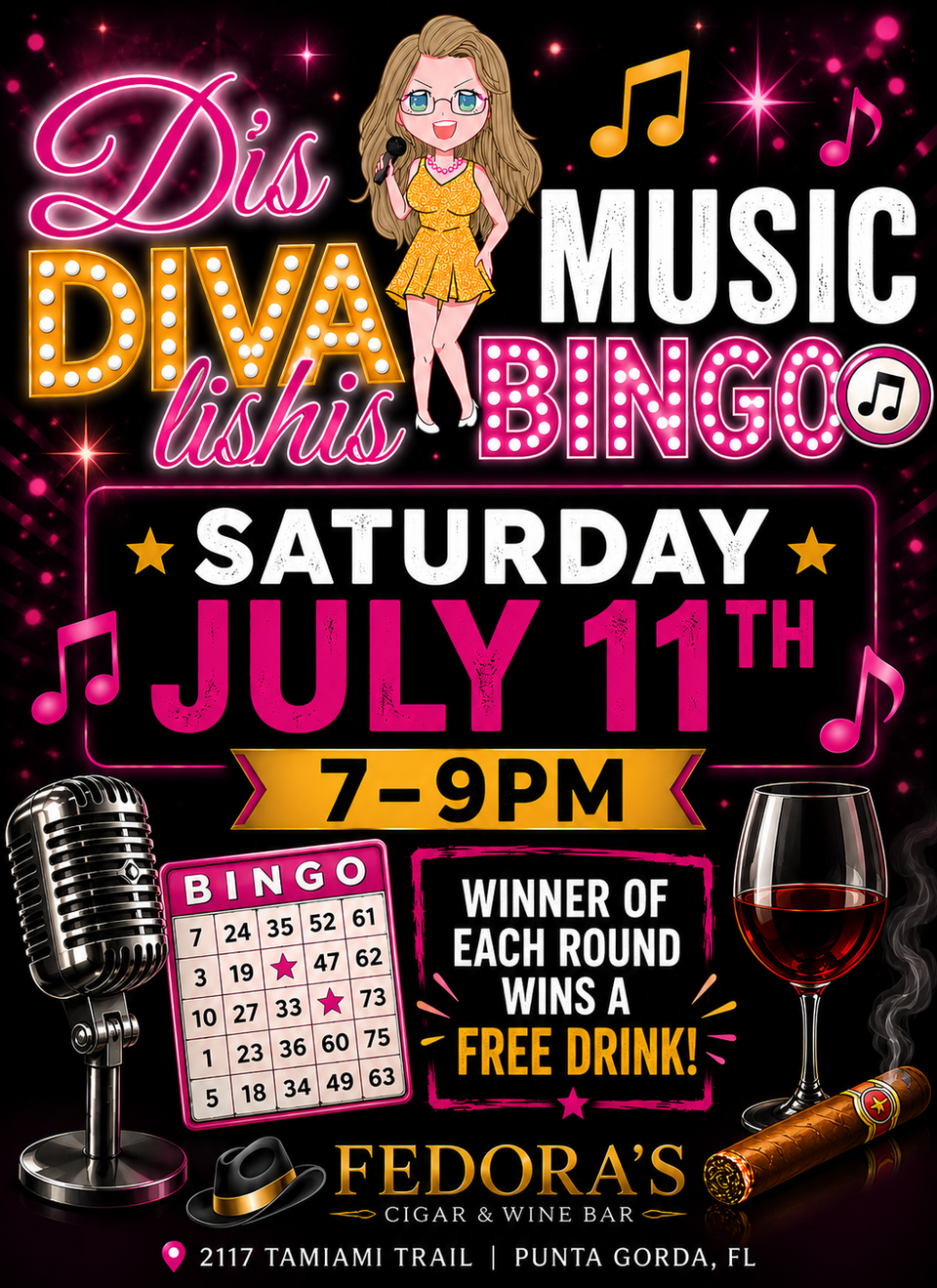 Music bingo july 2026 vertical