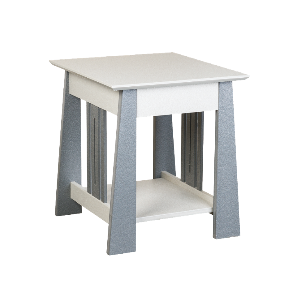 Mdo mission end table with slats