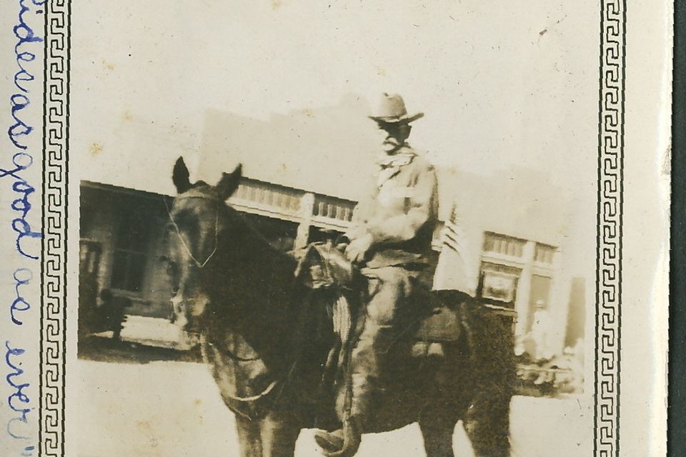 Judge mayes and horse (blakeney collection)