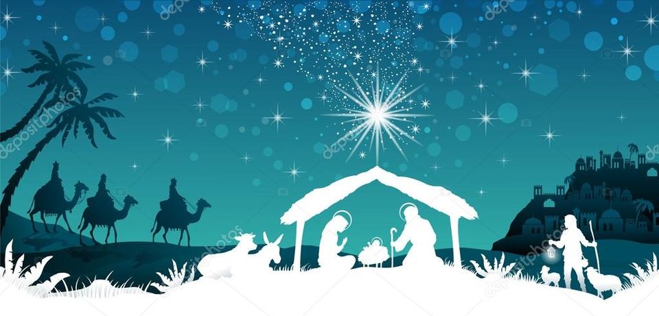 Depositphotos 88656156 stock illustration white silhouette nativity scene