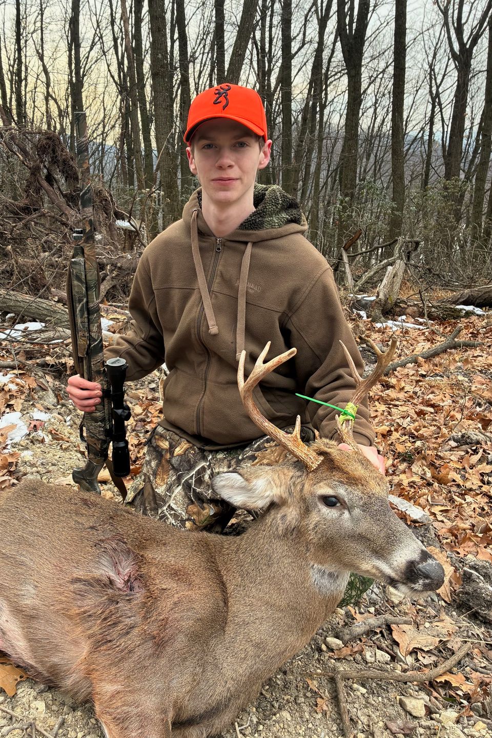 David Barr of Christiana, PA shot this 8-point buck in Berks County, PA