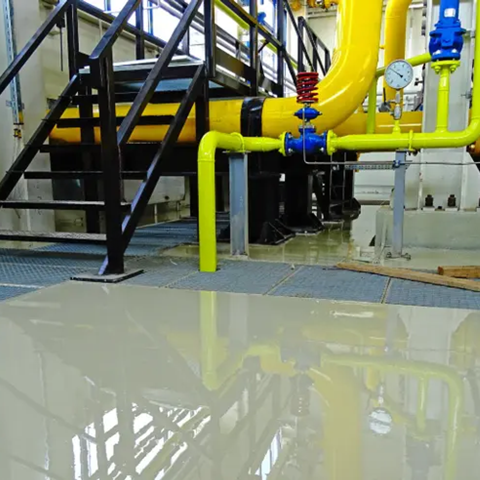 Industrial epoxy floor high mechanical resistance gas compressor station new treatment sealing surface 60803780