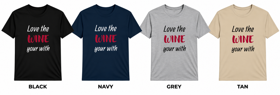 Four t shirt wine design collection