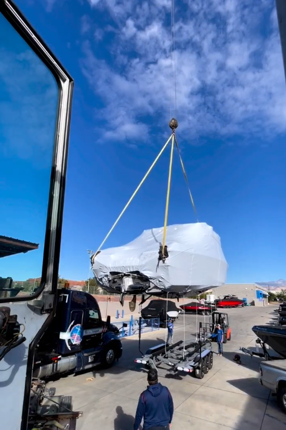 Another boat ready for the puddle
