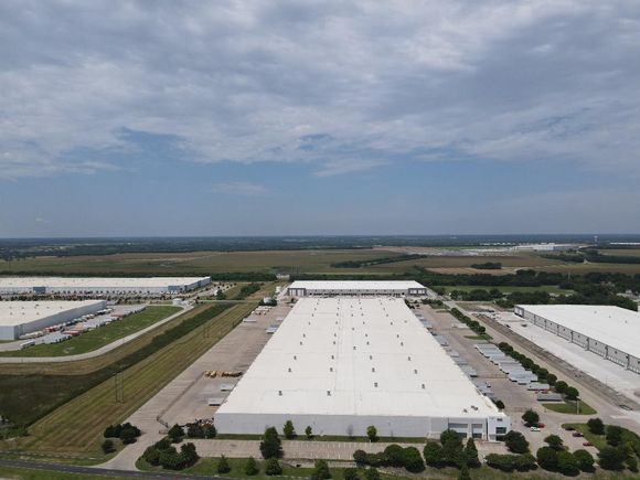 Drone photo of commercial building
