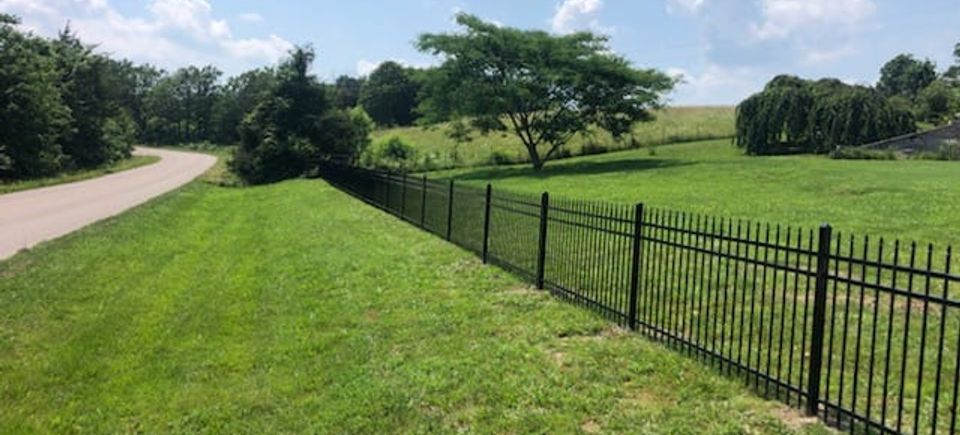 Golf course steel fence