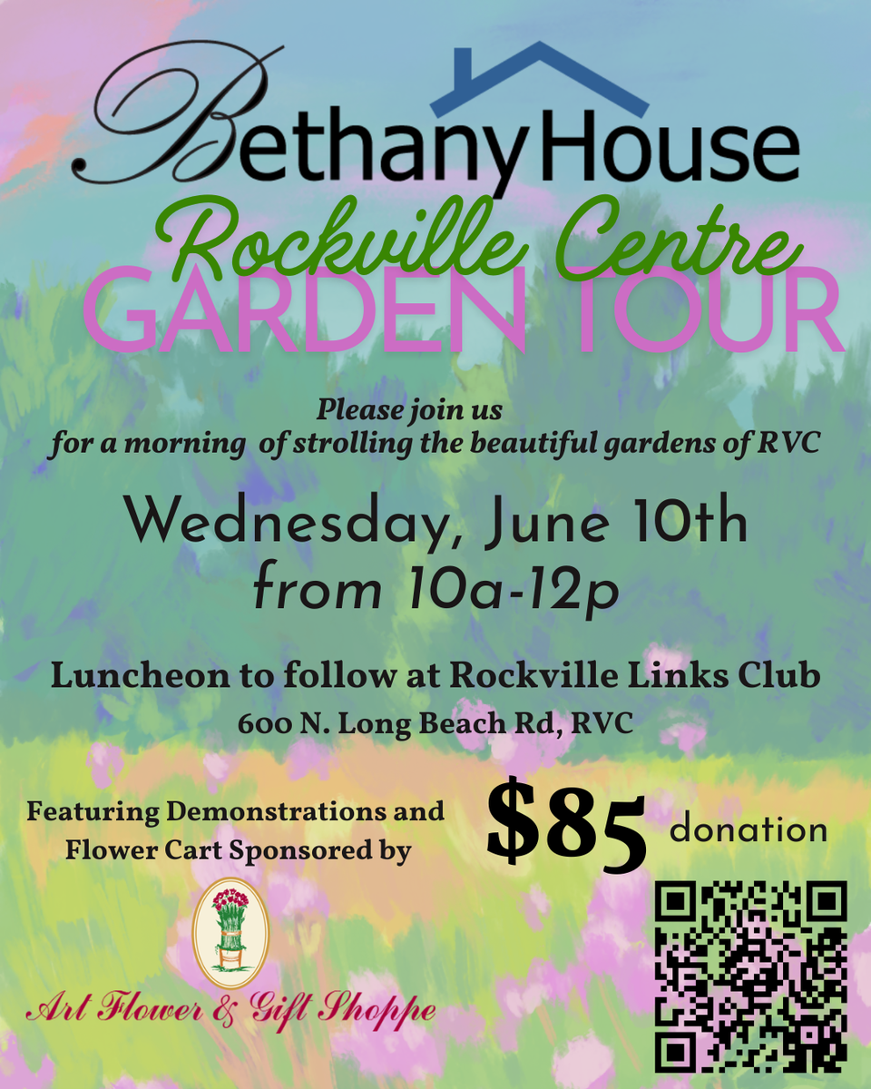 2026 bh garden tour invite with qr code