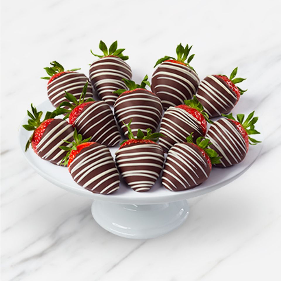 Strawberries coated with chocolate 1