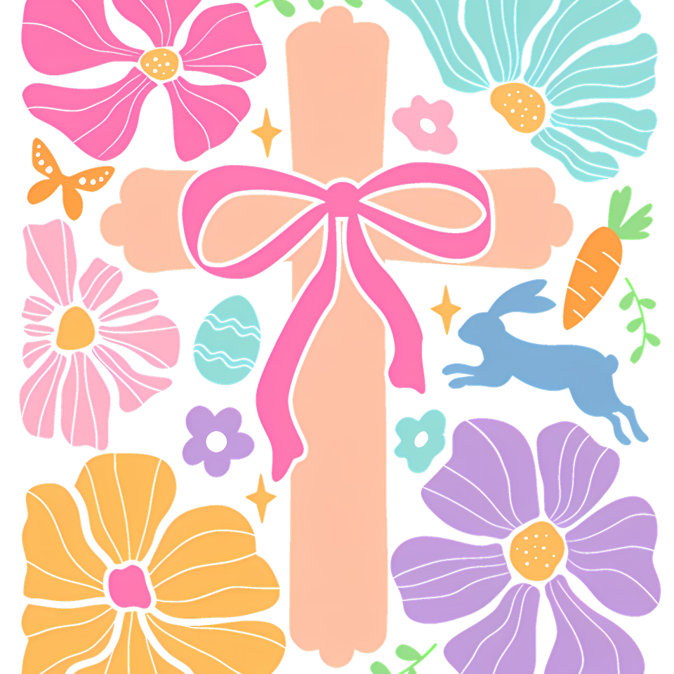 Faith   cross a lot  can happen in three days with flowers sd213