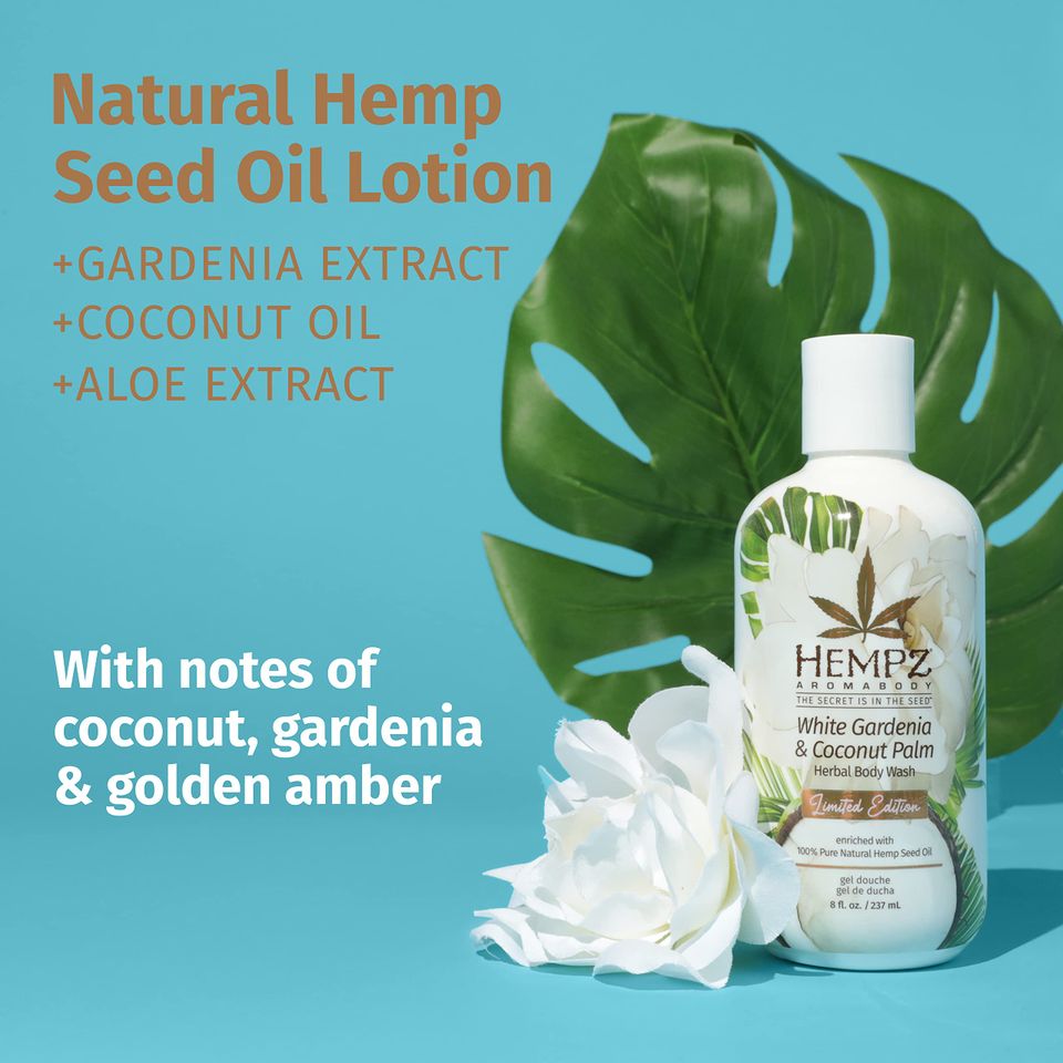 White gardenia   coconut palm hempz