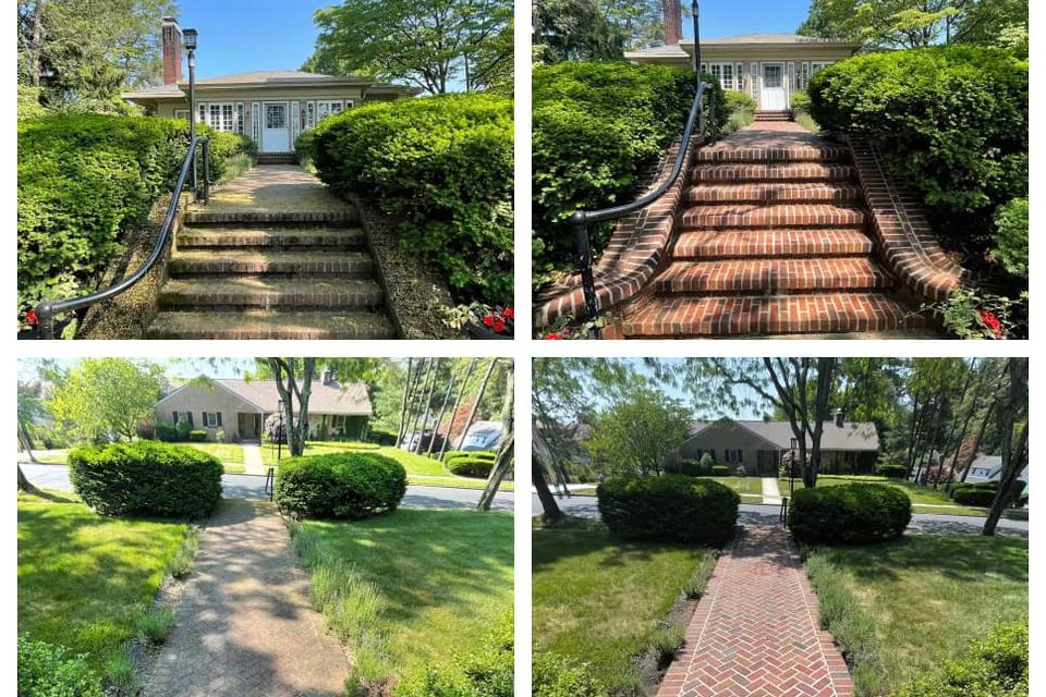 Brick before and after