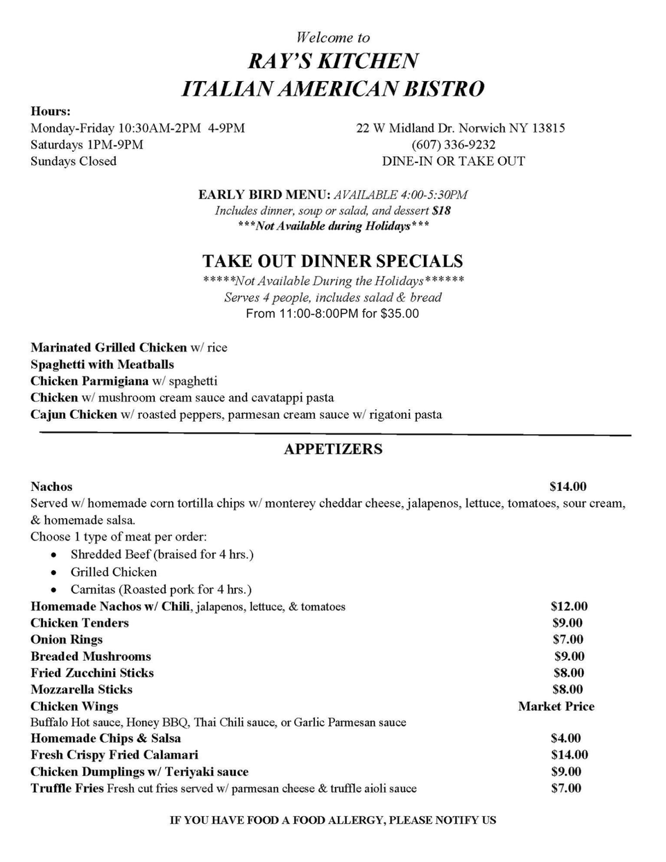 From 1100 800pm for  35.00