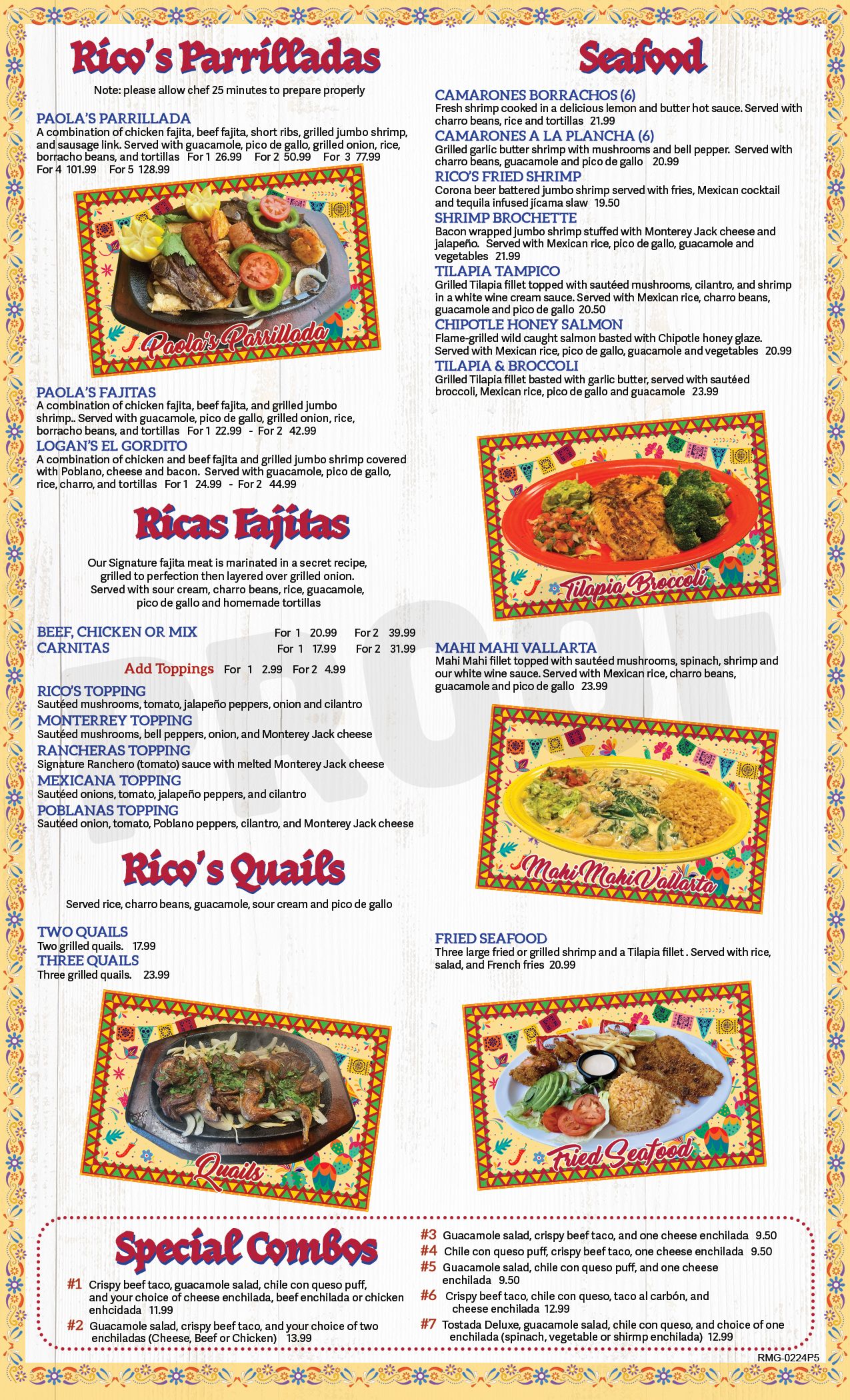 Ricos menu discount