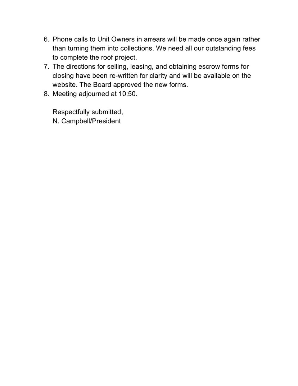 Coa minutes for september 2026 3rd quarter meeting images 1
