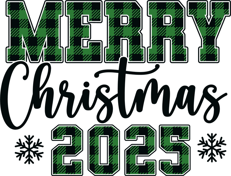 Seasons   christmas merry christmas 2025 plaid green black 2