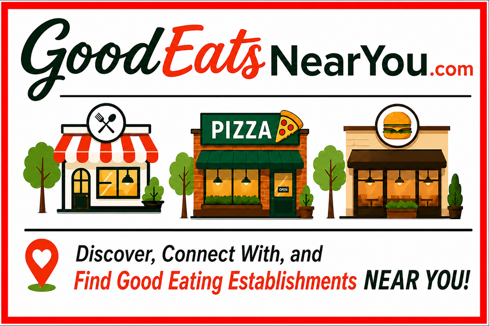 Goodeatsnearyou.com with red border 4x6