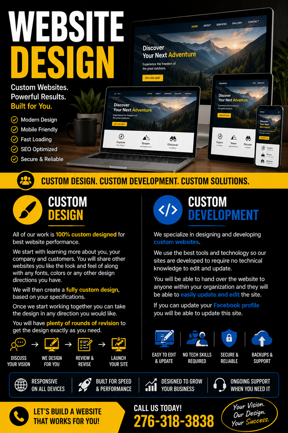 Website design fb ad