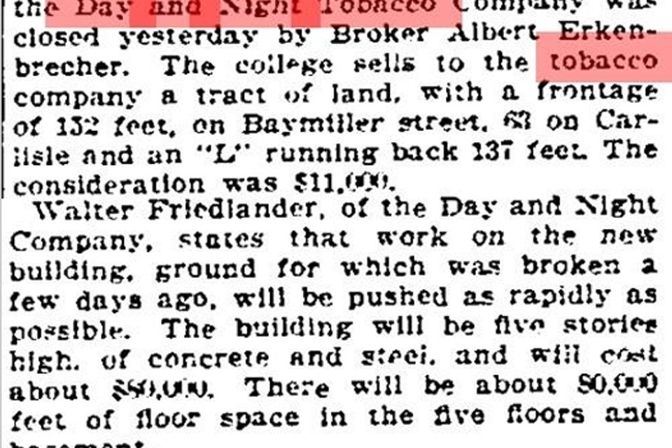 1905 newspaper   building construction announcement
