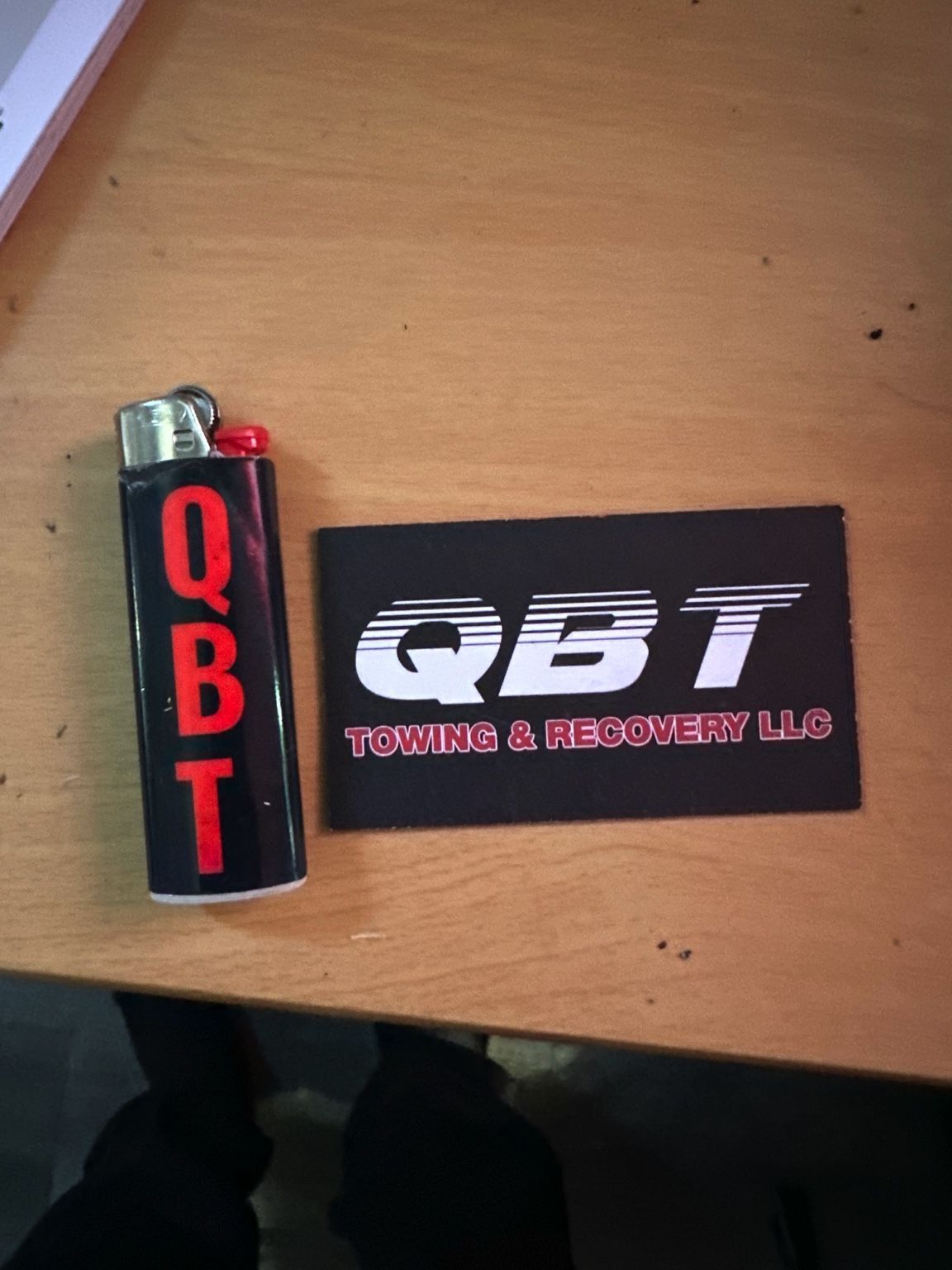 Black QBT lighter with QBT card